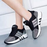 【天天特价】新款透气运动鞋网布女韩版气垫跑步鞋内增高休闲鞋女