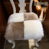 冬季纯羊毛椅垫欧式沙发垫办公室老板椅子座垫长毛绒学生坐垫包邮