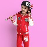 新款2016运动童套装女童秋装棒球服中大童儿童套装童装包邮韩国版