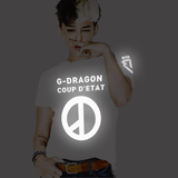 夏季BIGBANG权志龙GD演唱会同款皇冠VIP纯棉男女反光夜光短袖T恤