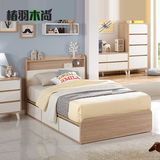 定制简约现代床1.2米1.5米多功能高箱床日式榻榻米带抽屉储物床