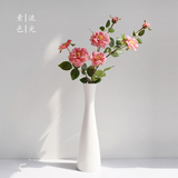 【素色流光】白色陶瓷插花瓶客厅电视柜富贵竹水培花器简约装饰品