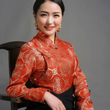 西藏民族服装长袖衬衣女 中式女装衬衫宽松休闲藏服汉服改良唐装