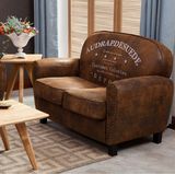 复古欧式沙发单个单人布艺双人三人皮艺店铺小户型网吧咖啡厅沙发