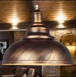 简约美式乡村复古创意单头铁艺灯罩餐厅酒吧台咖啡厅工业风铜吊灯