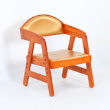 楠竹呵护宝贝可调节儿童靠背椅宝宝椅子幼儿园板凳实木真皮小椅子