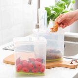 出口日本SANADA 冰箱收纳盒 长方形食品水果保鲜盒有盖塑料密封盒