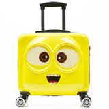 新款小黄人旅行箱儿童拉杆箱20寸万向轮卡通箱拉链密码登机箱男女