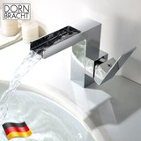 德国当代面盆龙头卫生间全铜冷热水方形瀑布浴室柜洗脸台上盆龙头