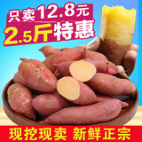 新货临安天目山番薯蛋黄心小香薯现挖新鲜小蕃薯红薯地瓜2.5斤装