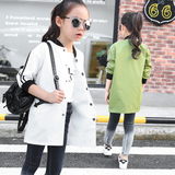 童装秋装新款中长款风衣韩版女中大童女装上衣外套学生长袖5-12岁