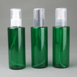 PET150ml塑料瓶 乳液瓶 洗面奶瓶 分装瓶 短嘴乳液泵 透明蓝绿色