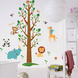 超大墙贴可爱宝宝儿童测量身高尺身高树贴纸幼儿园童房卡通墙贴画