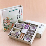 日式手绘陶瓷器餐具套装情侣碗碟碗筷礼盒装创意婚庆礼品生日礼物