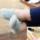 春夏季纯棉薄款 1-3-5-9岁男女儿童浅口隐形硅胶防滑船袜韩地板袜