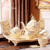 创意咖啡具欧式陶瓷咖啡杯套装家用英式田园下午茶茶具套装带托盘