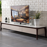 北欧宜家实木电视机柜组合茶几电视柜客厅小户型简约现代白色家具