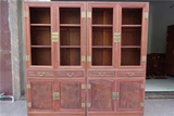 红木家具 缅甸花梨木书柜 大果紫檀古董柜 素面书架 实木书橱柜