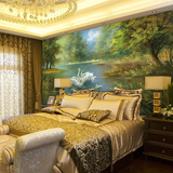3d立体欧式卧室壁纸 客厅沙发电视背景墙无纺布壁纸 大型壁画油画