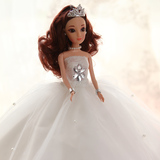 包邮儿童节礼物玩具3D真眼芭比娃娃婚纱公主送女友闺蜜新娘婚纱