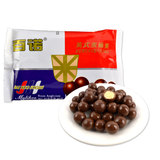 百诺英式麦丽素65g克朱古力可可脂夹心黑巧克力豆小袋装休闲零食
