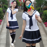 校服套装班服夏季初高中学生日韩国少女演出服闺蜜装水手服两件套