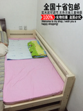 简约实木加宽床拼接床儿童床松木床架单人床双人床拼床可定做包邮