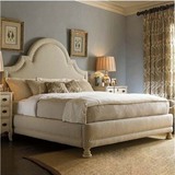地中海风格床布艺双人床软包1.8米1.5布床宜家经济型收纳床储物床