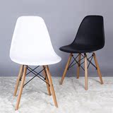 创意休闲咖啡塑料家用餐椅会议办公书桌实木靠背椅子卧室塑料椅子