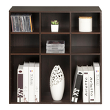 好事达2016新款简易9格收纳储物书柜自由组合置物柜白枫黑橡木色