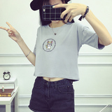韩国露脐短款女装短袖T恤25夏季女士宽松24周岁18百搭上衣半袖29