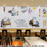 大型现代简约中式小面壁纸面馆餐馆饭店背景墙纸创意卡通个性壁画