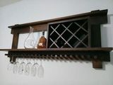 简约酒架壁挂实木红酒柜餐厅置物架创意酒吧咖啡墙上复古葡萄酒架
