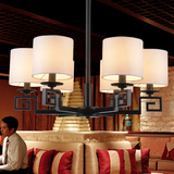 新中式客厅吊灯创意复古铁艺餐厅灯现代简约茶楼酒店走廊过道灯饰