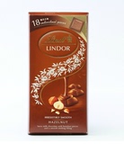 三片包邮 Lindt瑞士莲软心排块装榛仁牛奶巧克力100g18小块