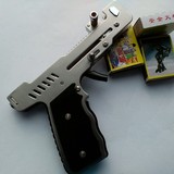 PPK不锈钢火柴枪链条枪洋火枪7080后怀旧玩具 驳壳枪不送火柴包邮