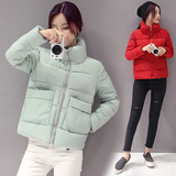 韩国面包服短款女羽绒棉衣2016冬装新款潮流学生宽松显瘦纯色外套
