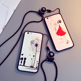 苹果iphone6s 6plus手机壳保护套4.7日韩硅胶套5se带挂绳防摔外壳