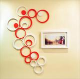 圆环圆形立体墙贴3D创意墙上装饰可移除儿童客厅卧室背景墙贴壁纸