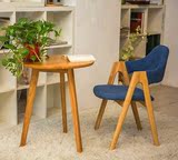 实木水曲柳椅餐椅休闲椅咖啡厅椅北欧创意布艺靠背椅电脑椅会议椅