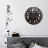 欧式复古挂钟美式餐厅挂表简约静音时钟创意客厅卧室家用石英钟表