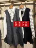 2016秋季新款韩版时尚宽松显瘦领结学院风两件套装连衣裙20008397