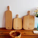 MrYan杂货进口榉木面包板 无漆环保实木砧板 菜板 擀面板木马图案
