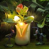 琅光灯坊 梦幻蘑菇花瓶LED小夜灯 床头光控节能夜光灯 婴儿喂奶灯