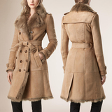 2016新款冬季皮草皮毛一体女款外套进口托斯卡纳羊皮女装大衣