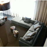 新款北欧宜家大小户型布艺沙发组合三人定制沙发全拆洗 客厅沙发