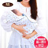 良良新生儿包被秋冬季初生儿抱被0-3月宝宝纯棉抱毯婴儿全棉抱巾