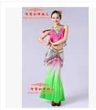 最新款舞蹈裙 傣族民族舞台装 秧歌广场舞包臀古典舞服装批发