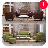 北欧现代宜家布艺沙发欧式小户型简约客厅休闲单人双人三人沙发椅