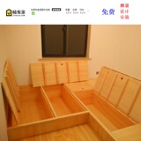 上海和室日式榻榻米定制衣书柜储物地台卧室书房整体实木家具定做